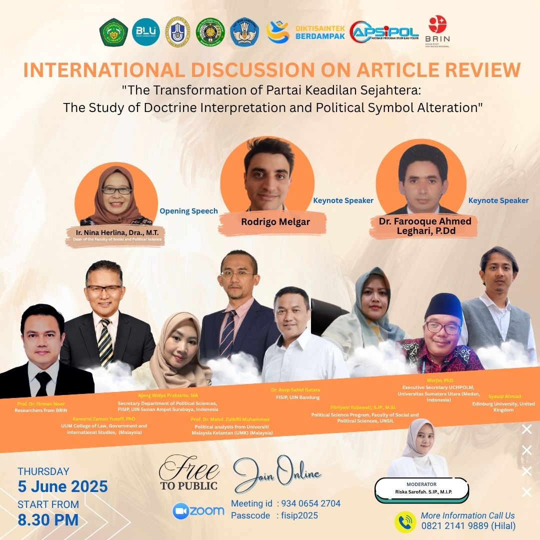 FISIP Universitas Siliwangi Hosts International Discussion on the Transformation of Partai Keadilan Sejahtera (PKS)